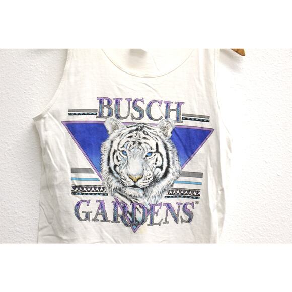 Vintage Busch Gardens Florida White Tiger Tank Top Medium - Picture 2 of 8